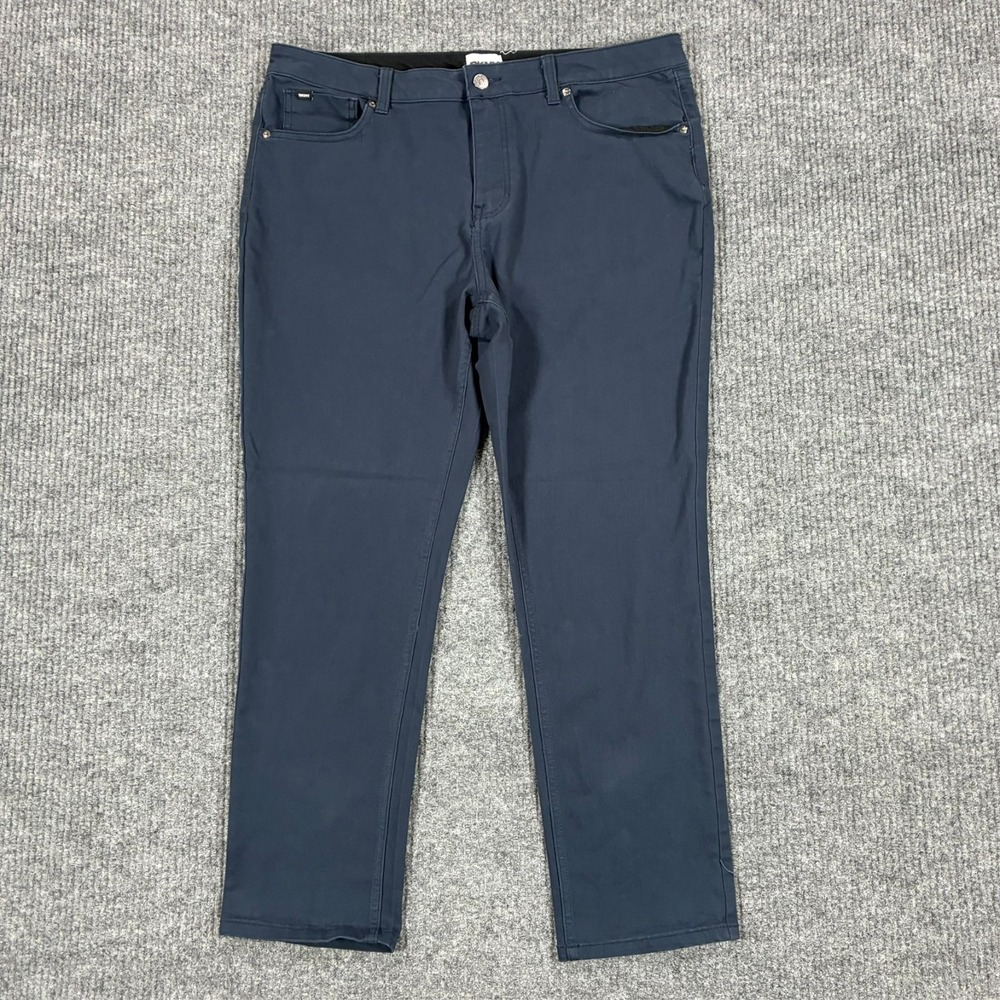 DKNY Stanton Slim Fit Chino Pants Mens Size 36x30 Blue Stretch Casual Mid Rise